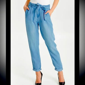 Urban Heritage sz small lightweight chambray paperbag pants excellent condition